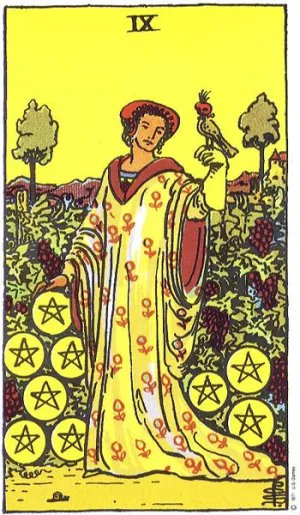 Nine of Pentacles (星币九)