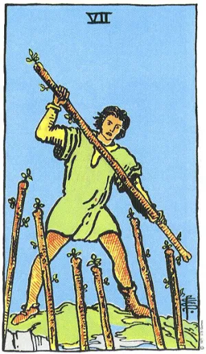 Seven of Wands (权杖七)