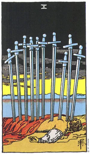 Ten of Swords (宝剑十)